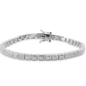 Bracelet 7.5 in Simulated White Diamond